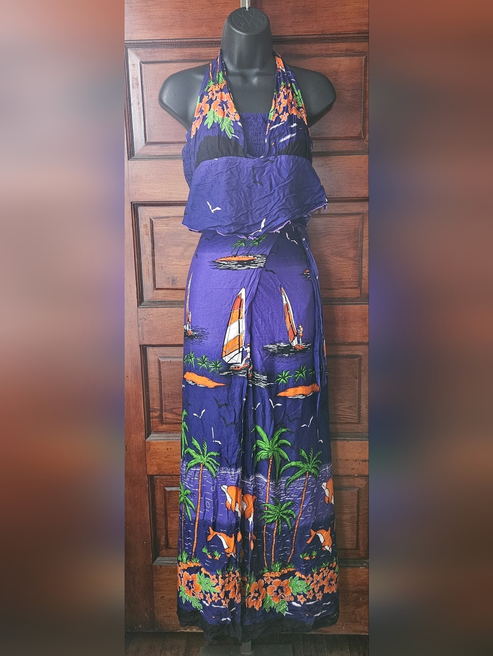 M, Bali Chic Wrap Pant Set, Purple